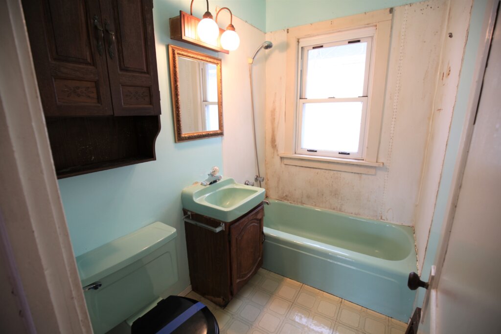 Unfinished bathroom in a Bloomington house we bought