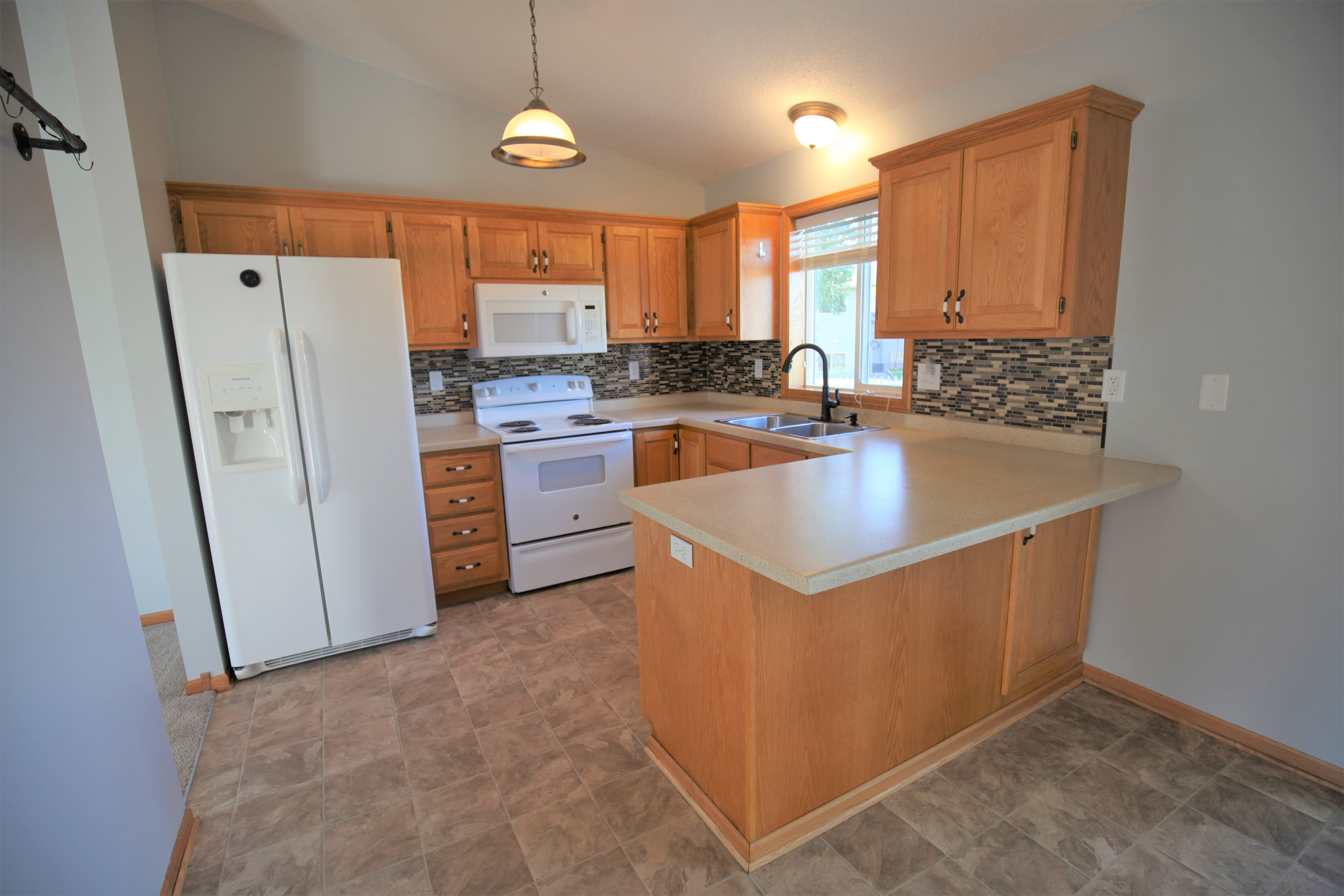 The kitchen of a Fridley home bought fast