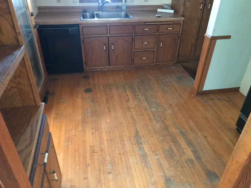 Home in Blaine with old flooring