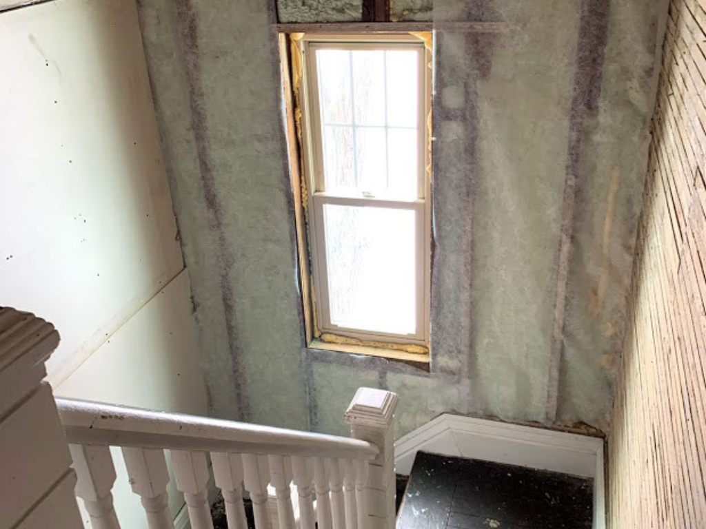 Buffalo home with no drywall