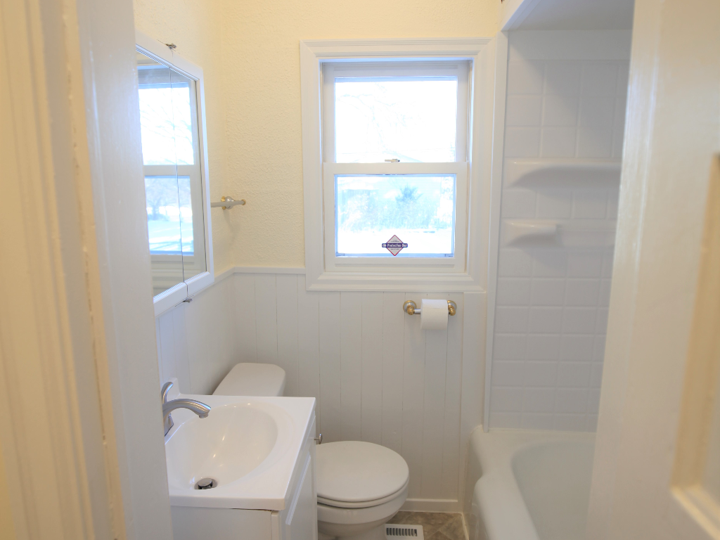 The bathroom of a Brooklyn Center home