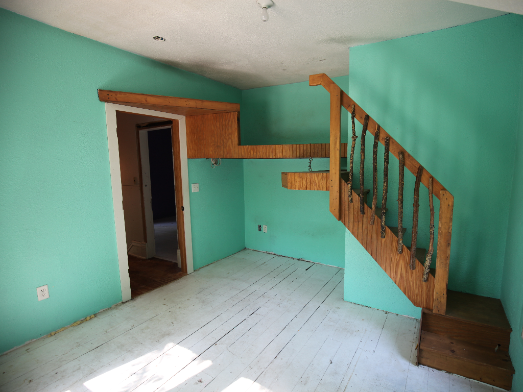 Unfinished room in a house bought as is