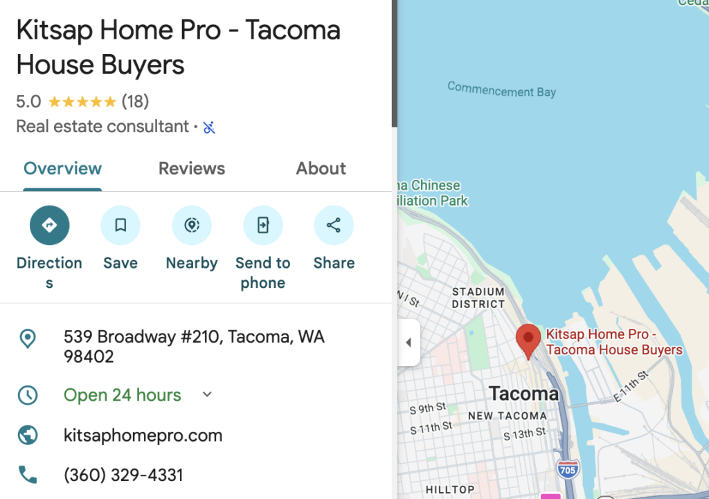 Kitsap Home Pro location on Google Maps — click to view on Google Maps