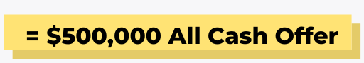 Yellow all cash offer banner