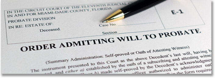 A Court order admitting will to probate