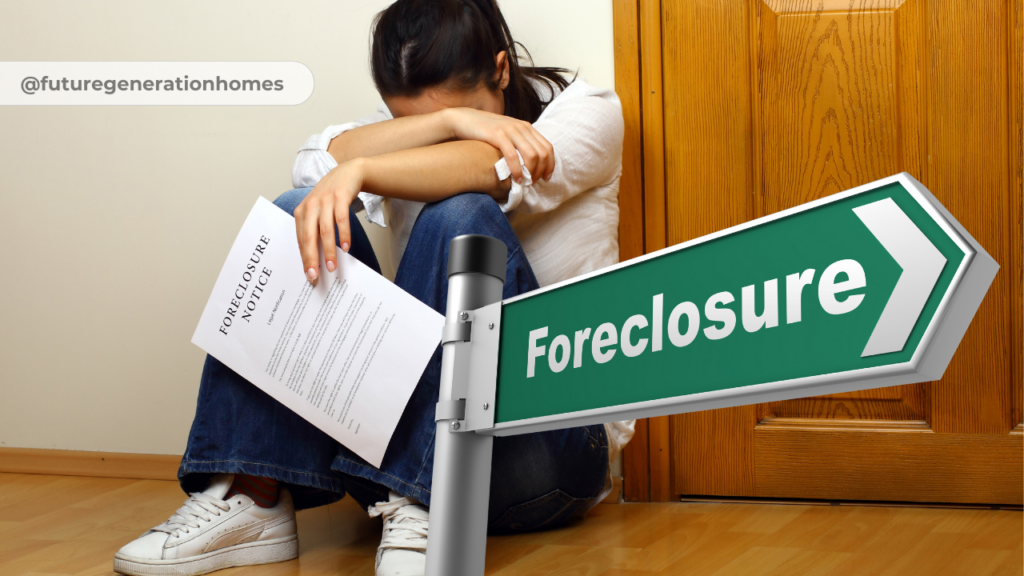 Person with a foreclosure notice and facing the consequences of foreclosure.