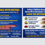 Unrepaired sinkhole house in Spring Hill Florida with foundation cracks and structural damage ready to sell for cash