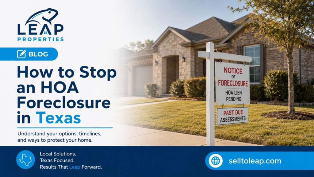 how to stop HOA foreclosure in Texas