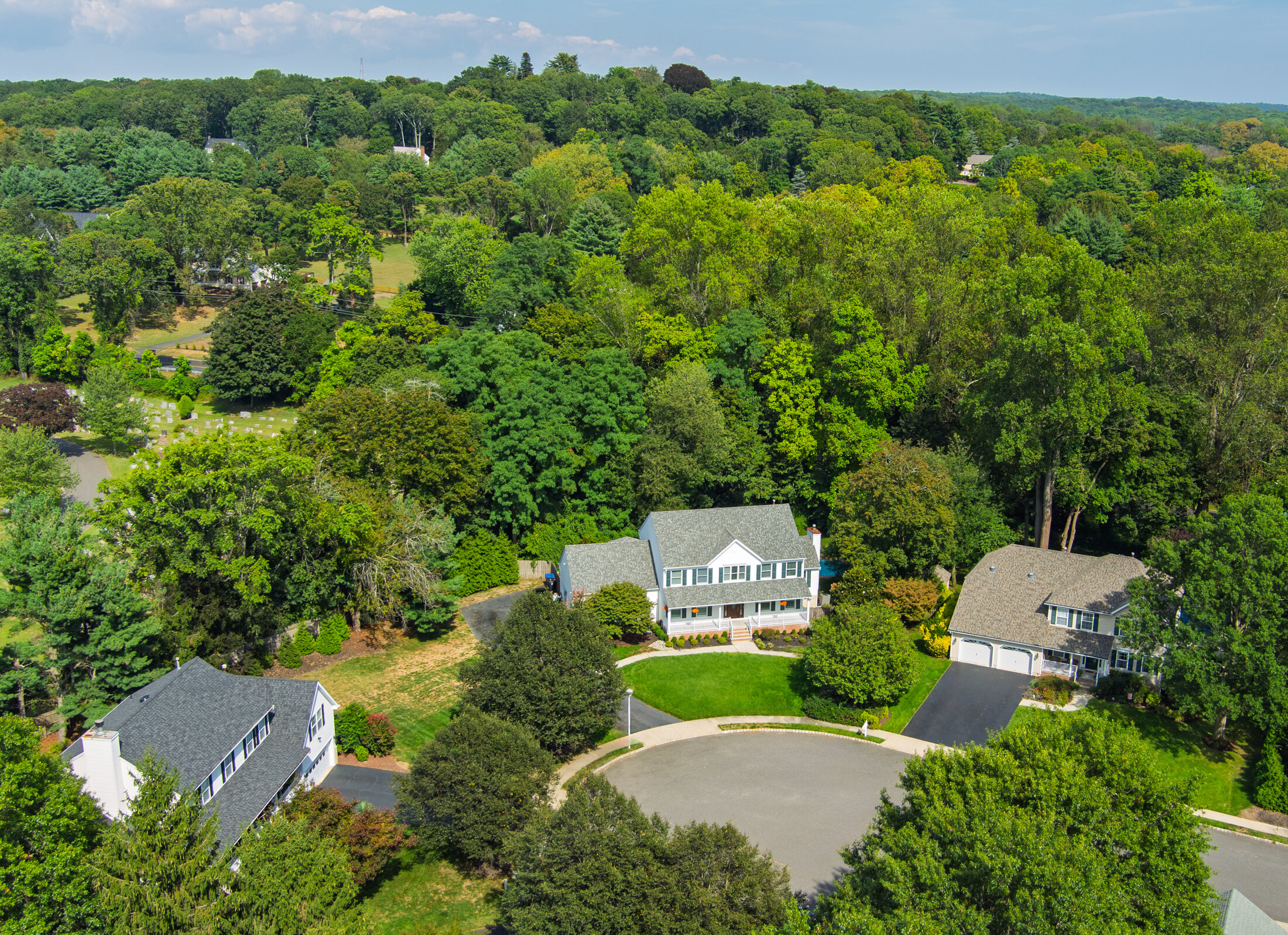 Aerial view of residential home in Fairview section of Middletown, NJ
