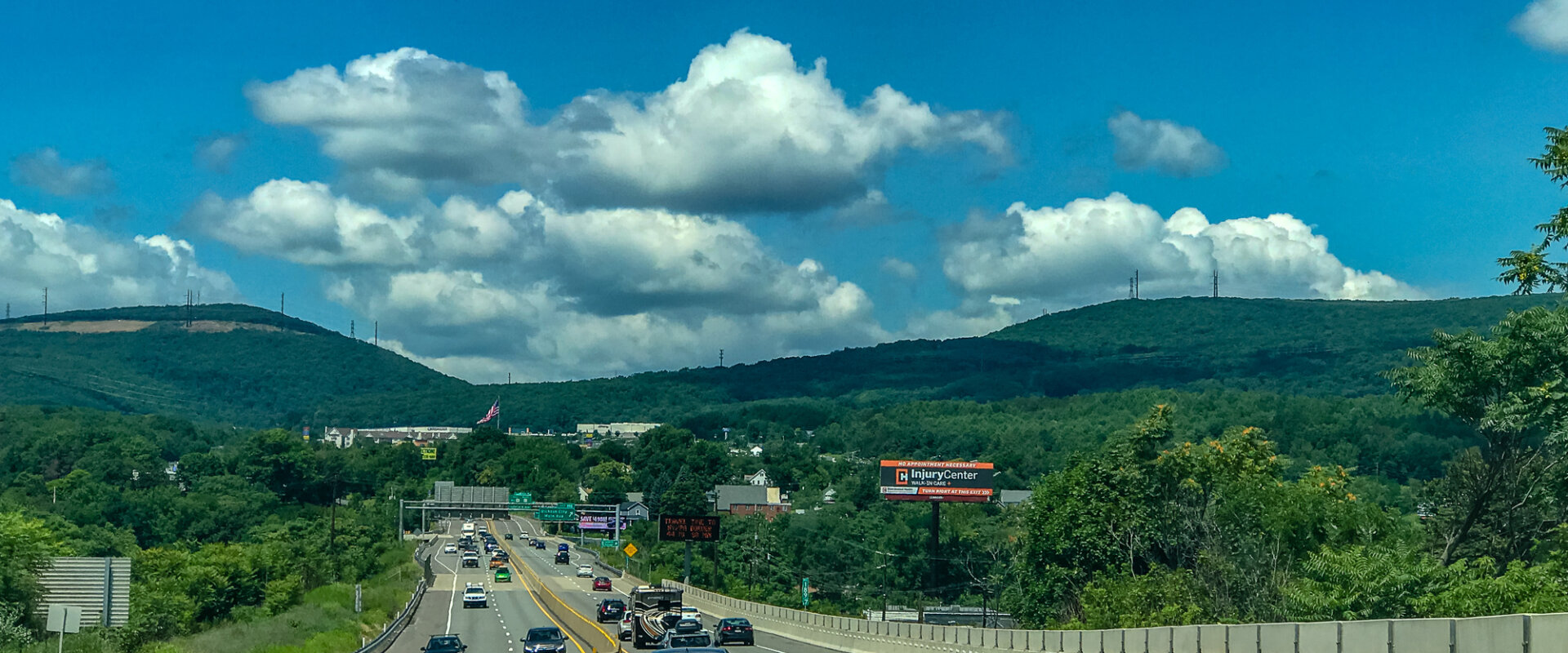 Highway among hills