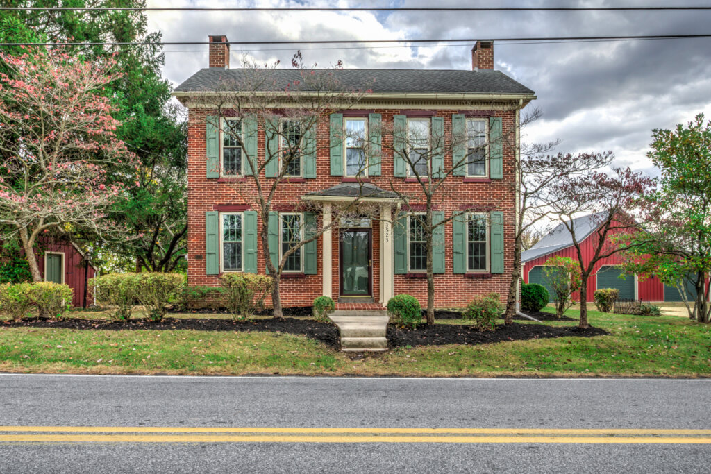 Front of a brick house that we bought fast in Cumberland County
