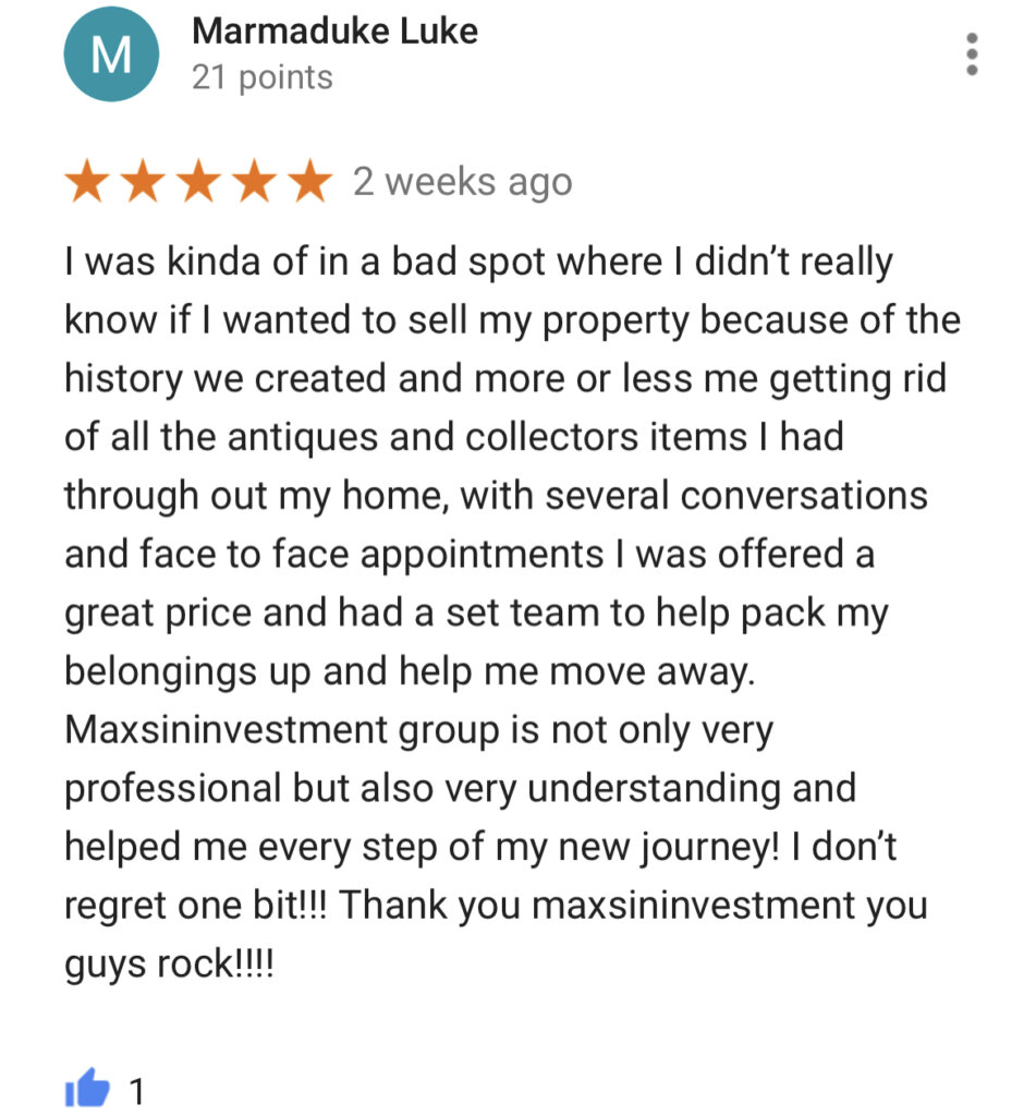 We Buy Houses Google Reviews #3