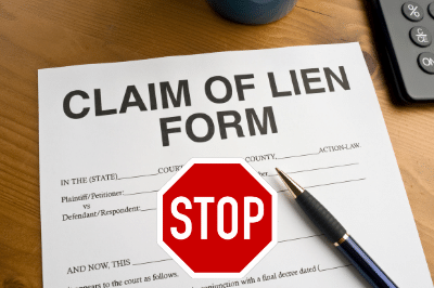 How to stop a lien on your property