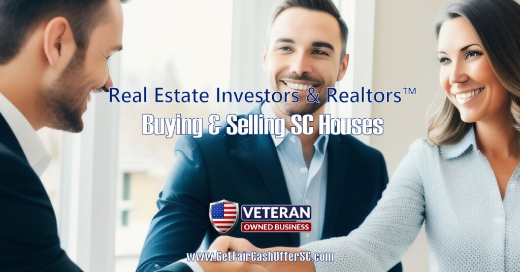 This image shows how real estate investors and realtors can work together to help people buy and sell house
