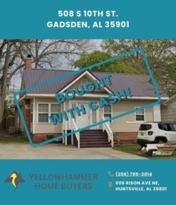 home purchased as is with cash by Yellowhammer Home Buyers