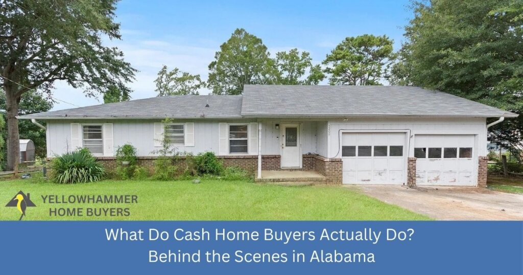 Cash home buyers working on house renovation in Alabama