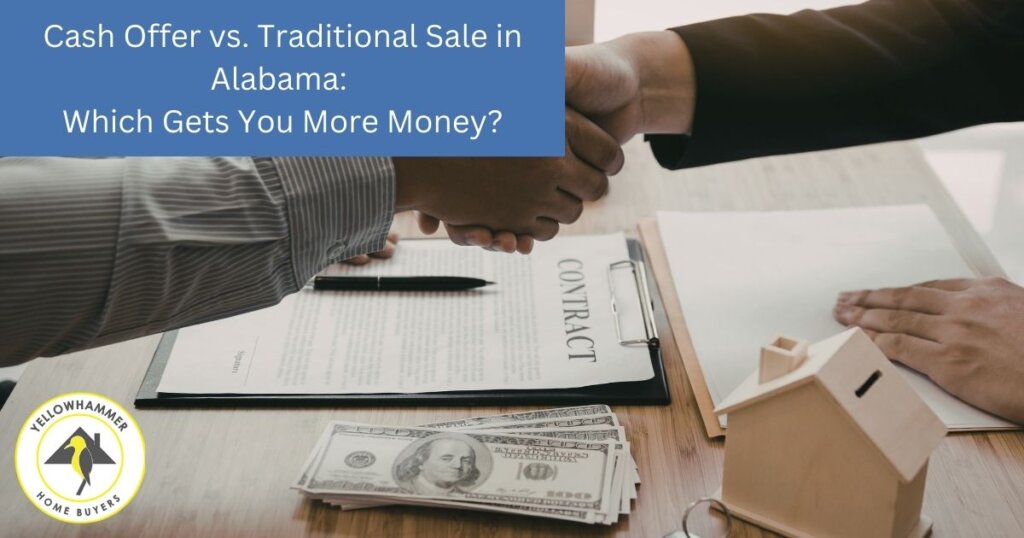 Alabama homeowner comparing cash offer versus traditional home sale options