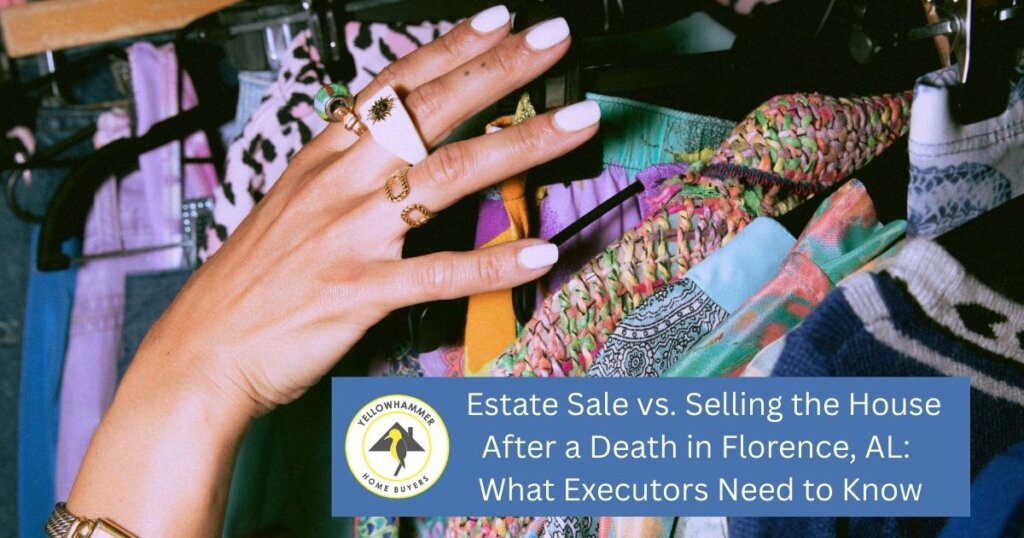 Florence Alabama executor dealing with estate sale and house sale after death