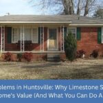 Foundation cracks in Huntsville Alabama home caused by limestone soil and clay expansion