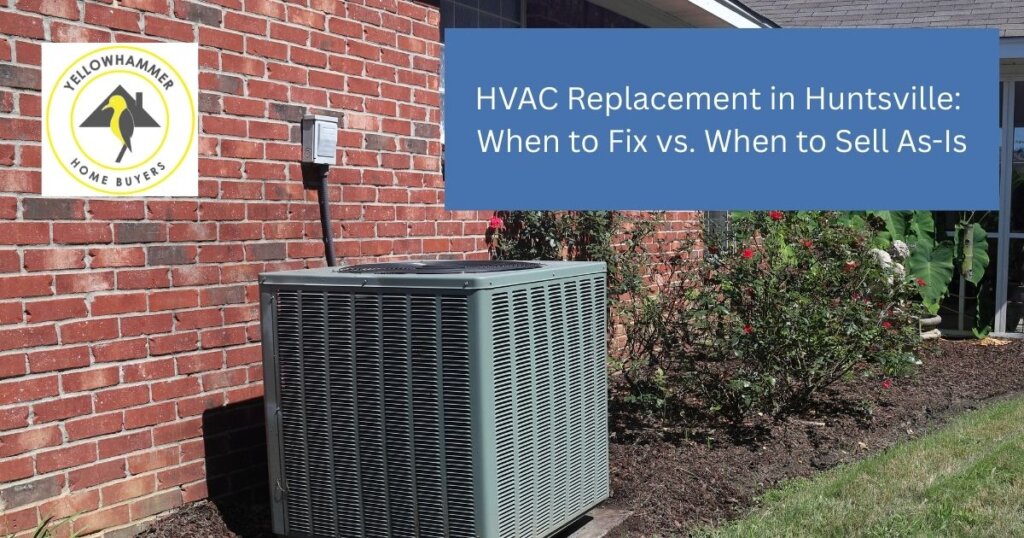 Old HVAC system in Huntsville Alabama home needing replacement