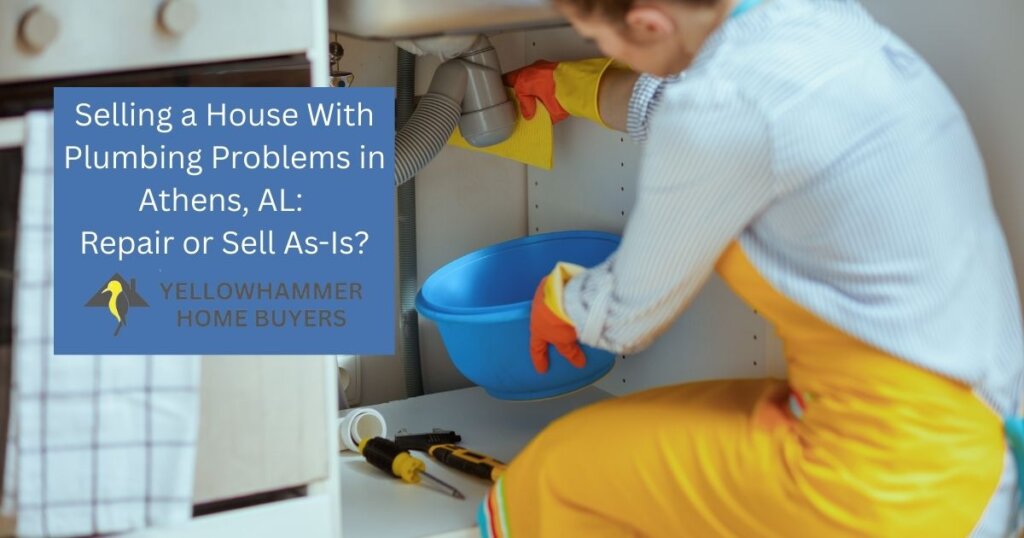 Major plumbing issues in Athens Alabama house requiring repair