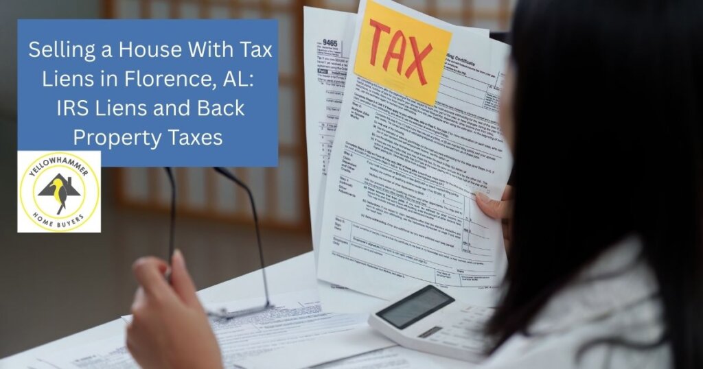 Florence Alabama house with property tax lien and back taxes owed