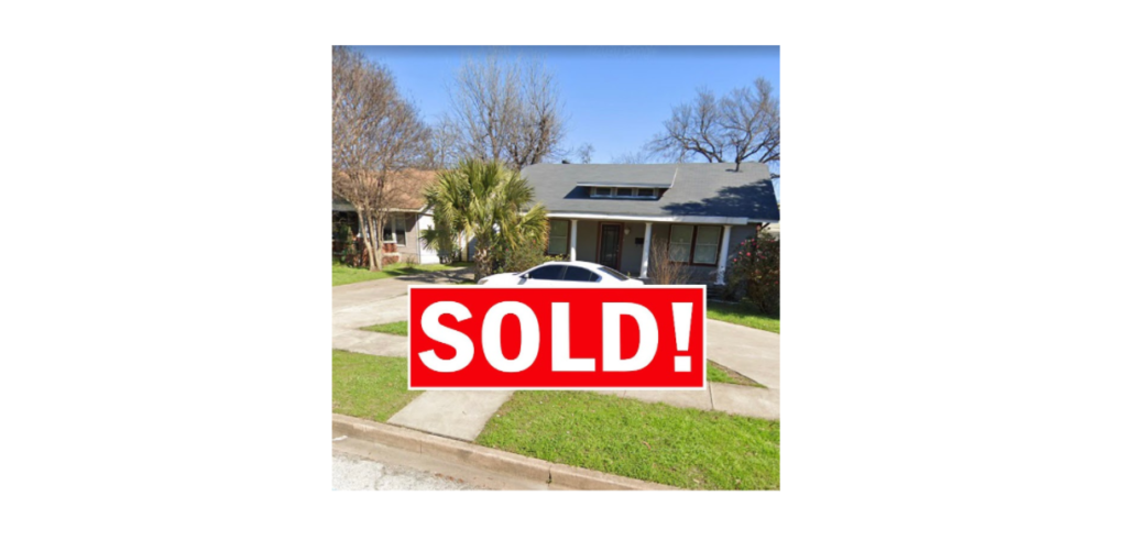 House in Dallas that was sold to an Investor