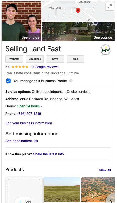 Selling Land Fast our company