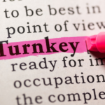 Highlighted Turnkey definition on dictionary