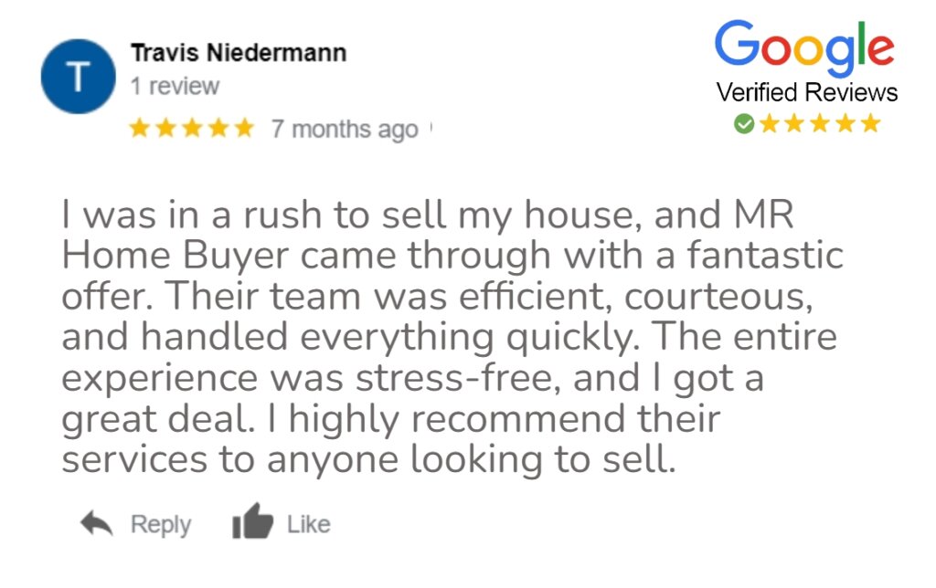 seller from Bellevue reviewing our fast home sale process