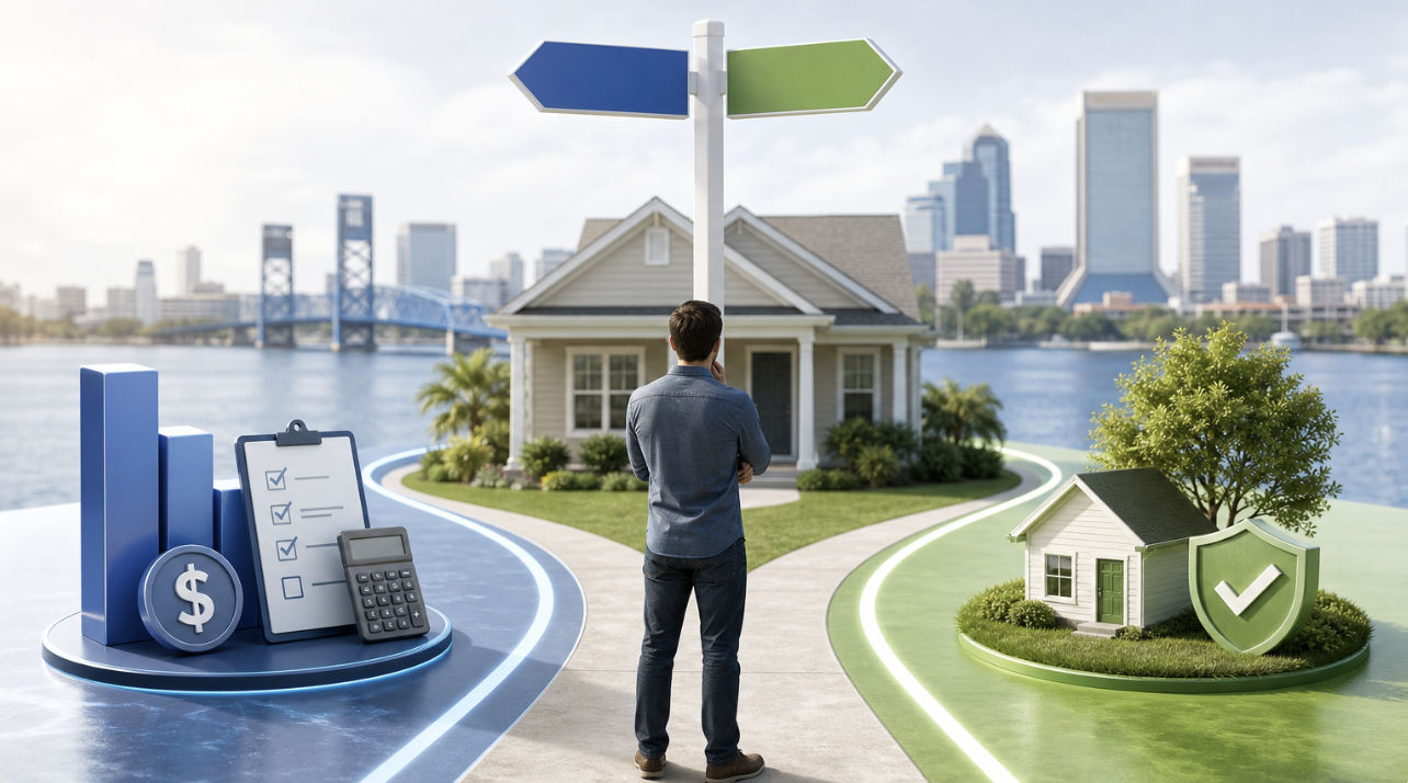 Jacksonville homeowner comparing Opendoor with Synergy Buys Houses Jacksonville