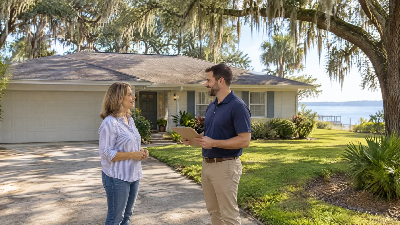 Mandarin Jacksonville homeowner discussing an as-is house sale with a local buyer