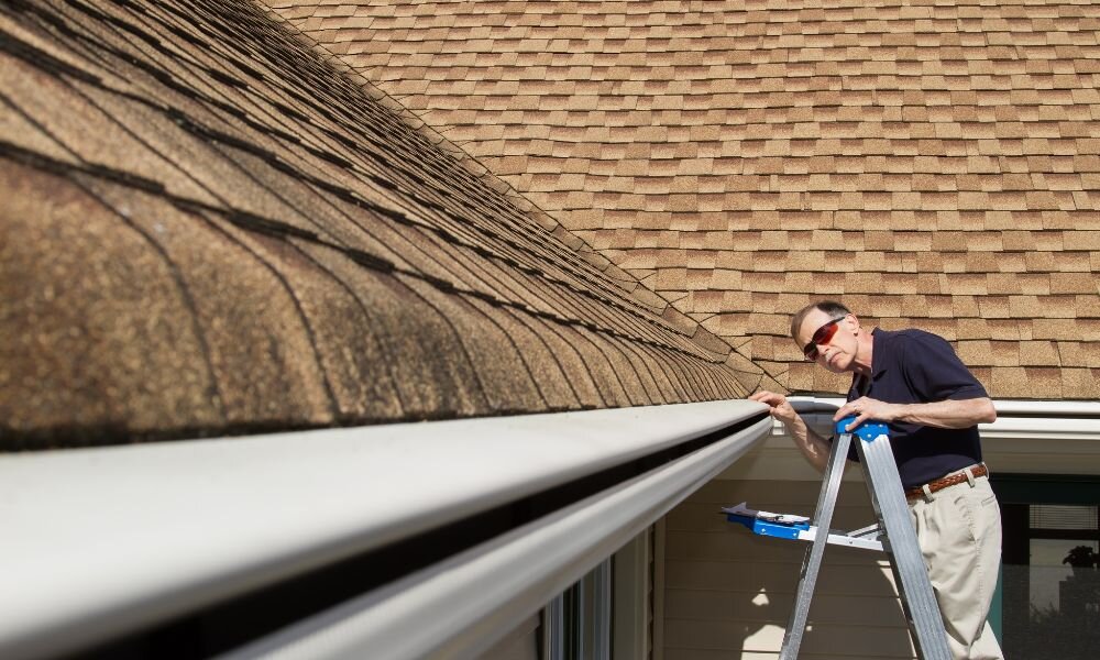 Home inspector checking for mold