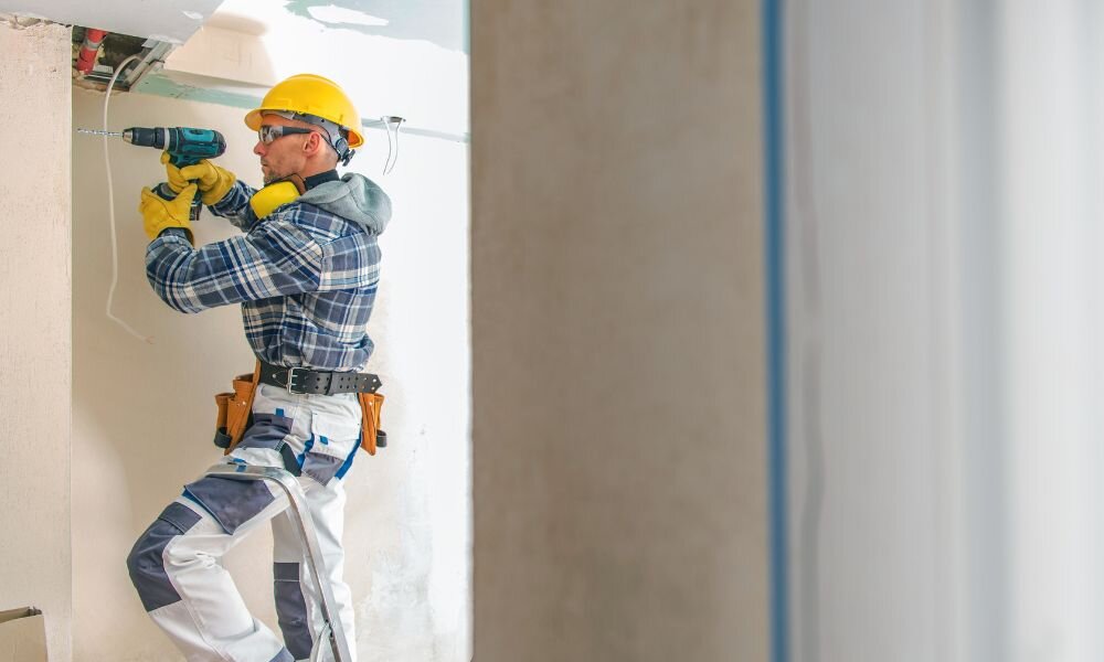 contractor worker thinking