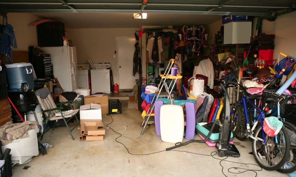 living room full of stuff