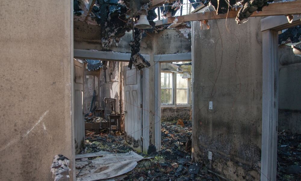 Burned house