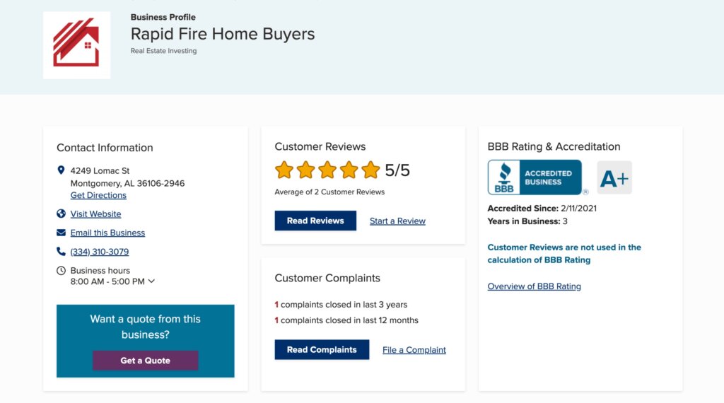 BBB Reviews Montgomery