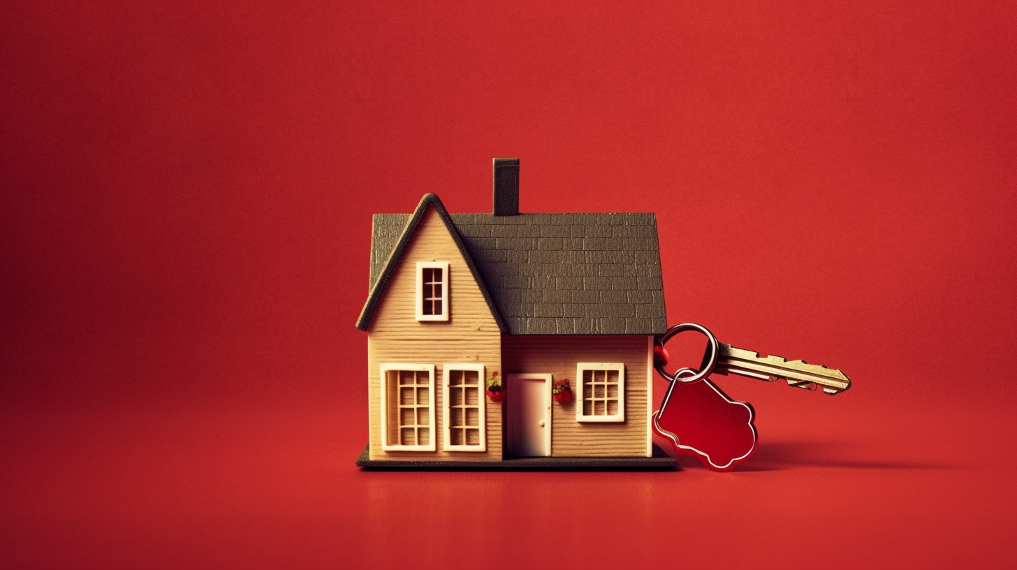 A silver house key with a red "SOLD" tag attached, symbolizing a successful and speedy house sale.