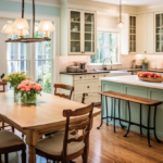 a beautifully transformed kitchen in a South Carolina home. The kitchen exudes a fresh and modern ambiance, appealing to potential buyers with its updated features. The bright, clean space is bathed in natural light, emanating a welcoming and inviting atmosphere.