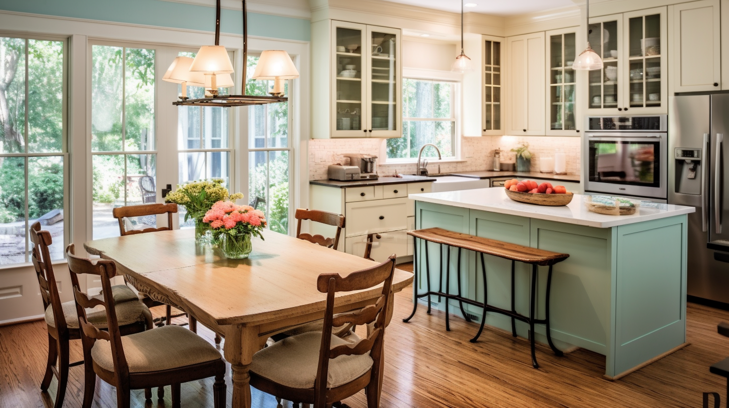 a beautifully transformed kitchen in a [market_city] home. The kitchen exudes a fresh and modern ambiance, appealing to potential buyers with its updated features. The bright, clean space is bathed in natural light, emanating a welcoming and inviting atmosphere.