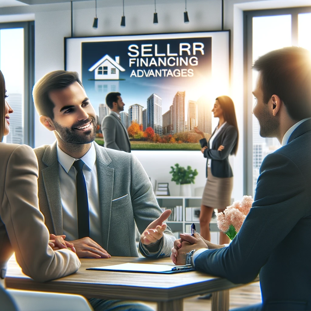 Real estate seller discussing seller financing with potential buyers in Greenville, SC