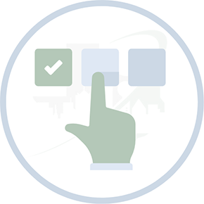 Best-Texas-House-Buyers-Logo-Choice-Flexible-Options-Dallas Best Texas House Buyers logo with a hand selecting check marks on a screen, symbolizing easy and flexible choices for Dallas homeowners looking to sell their properties for cash