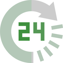 Best-Texas-House-Buyers-Logo-Fast-24-Hour-Cash-Offer-Dallas Best Texas House Buyers logo with a clock displaying the number 24, emphasizing the company’s fast process for providing Dallas homeowners with a cash offer within 24 hours