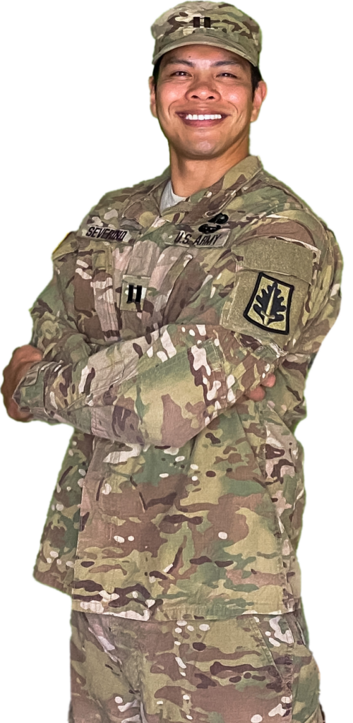 Mark, owner of Best Texas House Buyers, dressed in a US Army Captain uniform, showcasing leadership and dedication through his military background