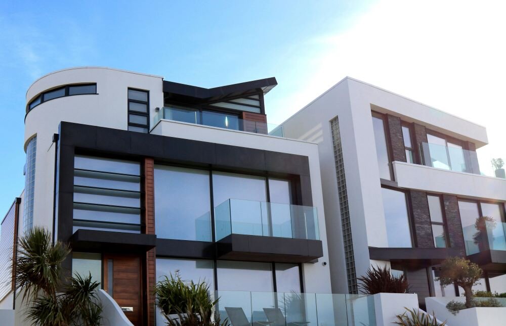 A modern house on a sunny day