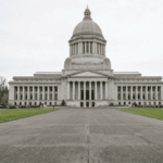 Washington State Legislature Building front facade.
