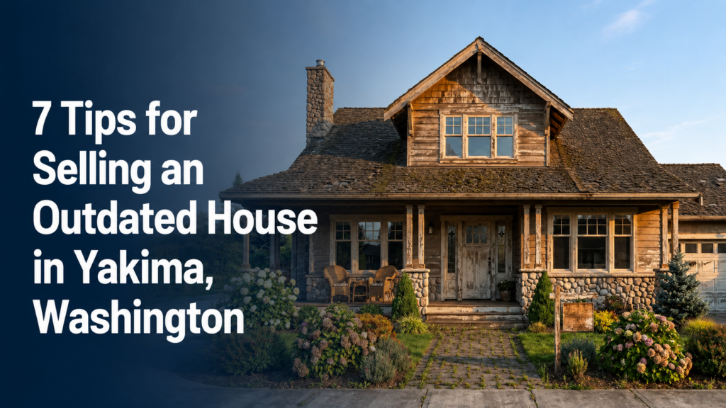 Outdated house in Yakima, Washington featured in a guide to selling an older home.