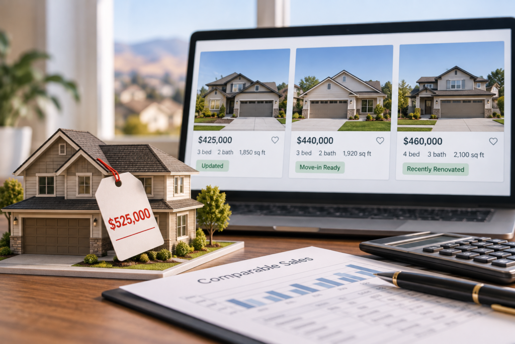 Home priced above nearby comparable properties, showing how asking price can affect buyer interest in the Tri-Cities.