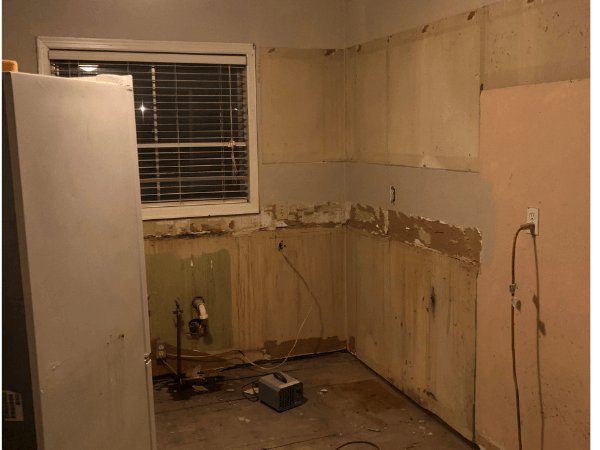 kitchen rehab in progress in Raytown Mo