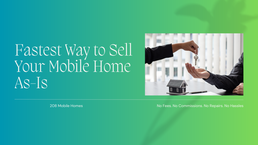 Sell a Mobile Home As-Is in Boise